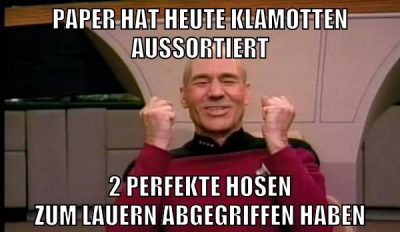 paper hat heute klamotten aussortiert 2 perfekte hosen zum lauern abgegriffen haben