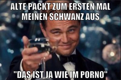 alte packt zum ersten mal meinen schwanz aus "das ist ja wie im porno"
