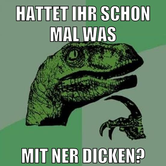 hattet ihr schon mal was mit ner dicken?