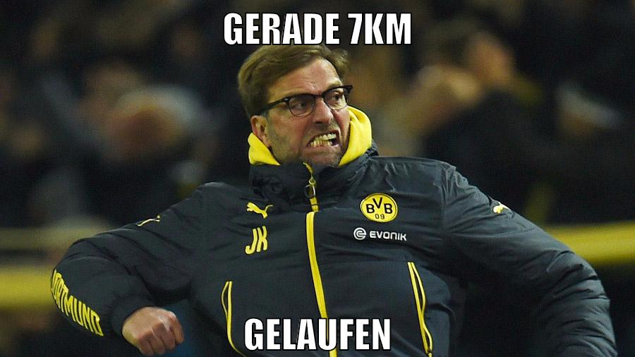 gerade 7km gelaufen