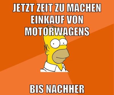 jetzt zeit zu machen einkauf von motorwagens bis nachher