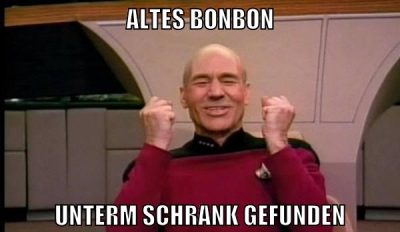 altes BonBon unterm Schrank gefunden