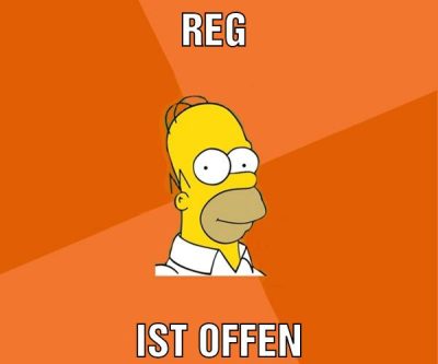 reg ist offen