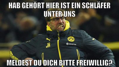 hab gehört hier ist ein schläfer unter uns meldest du dich bitte freiwillig?