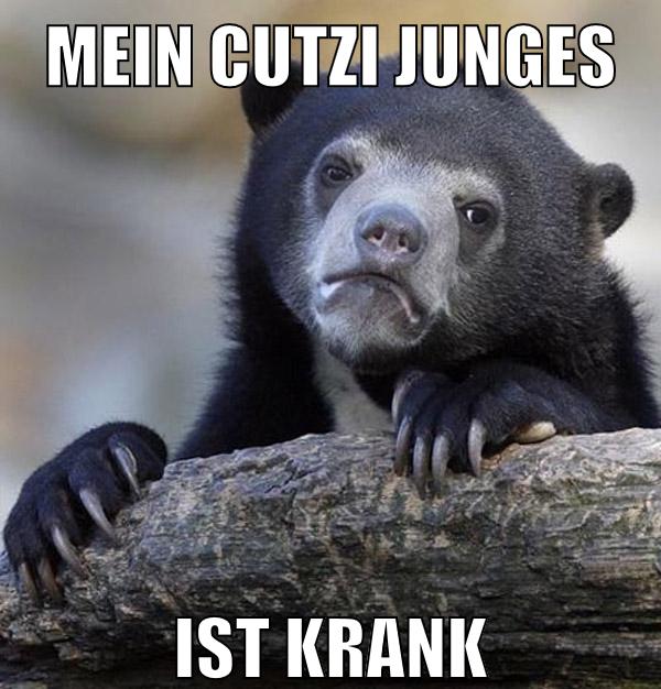 mein cutzi junges ist krank