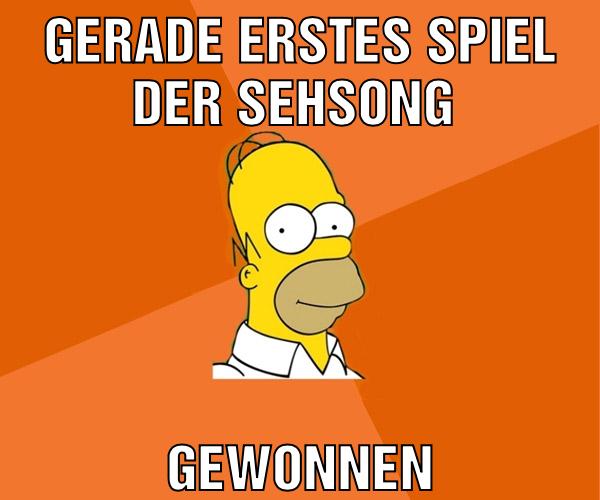 Gerade erstes Spiel der sehsong Gewonnen