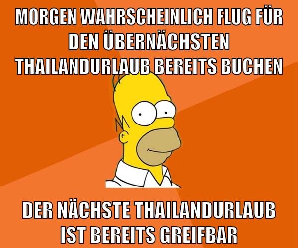 morgen wahrscheinlich flug für den übernächsten thailandurlaub bereits buchen der nächste thailandurlaub ist bereits greifbar