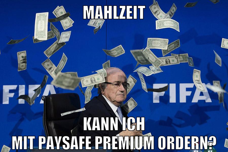 Mahlzeit Kann ich mit Paysafe Premium ordern?