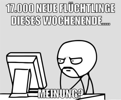 17.000 neue flüchtlinge dieses wochenende.... Meinung?