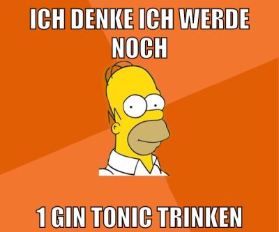 ich denke ich werde noch 1 gin tonic trinken