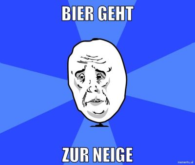 bier geht zur neige