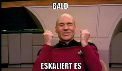 bald eskaliert es