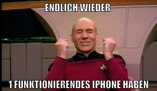 endlich wieder 1 funktionierendes iphone haben