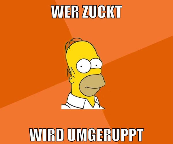 wer zuckt wird umgeruppt