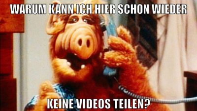 warum kann ich hier schon wieder keine videos teilen?