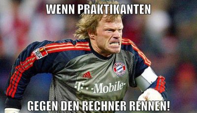 Wenn Praktikanten Gegen den Rechner Rennen!