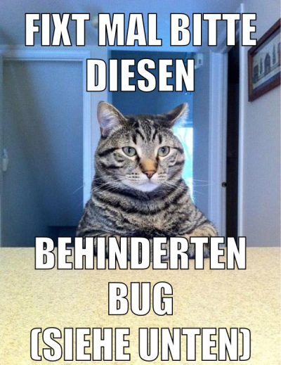 Fixt mal bitte diesen behinderten Bug (Siehe unten)