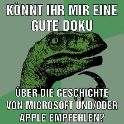 Könnt ihr mir eine gute doku Über die Geschichte von Microsoft und/oder Apple empfehlen?