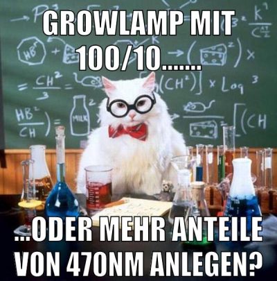 GrowLamp mit 100/10....... ...oder mehr Anteile von 470nm anlegen?
