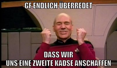 gf endlich überredet dass wir uns eine zweite kadse anschaffen