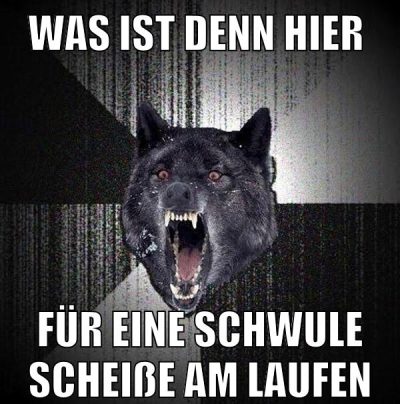 Was ist denn hier für eine schwule scheiße am laufen