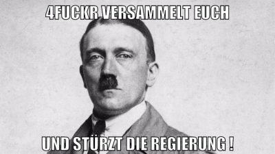 4fuckr versammelt euch und stürzt die Regierung !