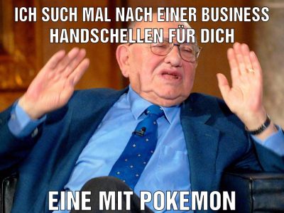 Ich such mal nach einer Business Handschellen für dich Eine mit Pokemon