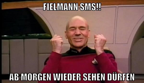 Fielmann SMS!! Ab morgen wieder sehen dürfen