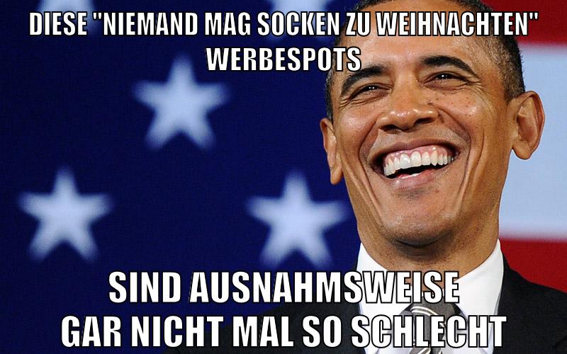 diese "niemand mag socken zu weihnachten" werbespots sind ausnahmsweise gar nicht mal so schlecht