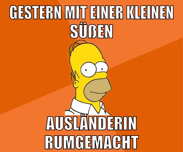 Gestern mit einer kleinen süßen Ausländerin rumgemacht