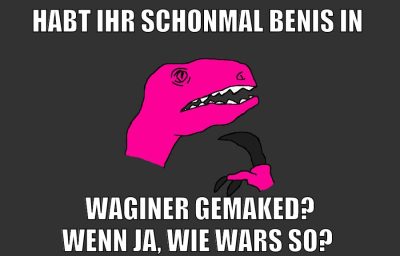 habt ihr schonmal benis in waginer gemaked? wenn ja, wie wars so?