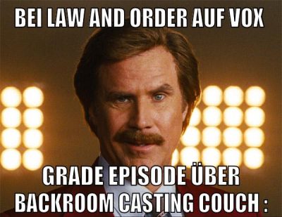 bei law and order auf vox grade episode über backroom casting couch :