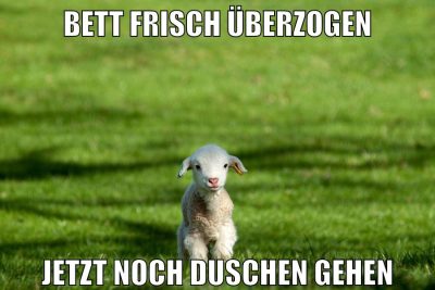 Bett frisch überzogen jetzt noch duschen gehen