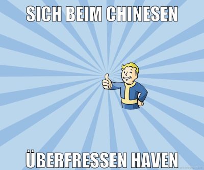 sich beim chinesen überfressen haven
