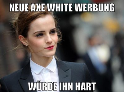 neue axe white werbung würde ihn hart