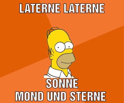 Laterne Laterne Sonne Mond und Sterne