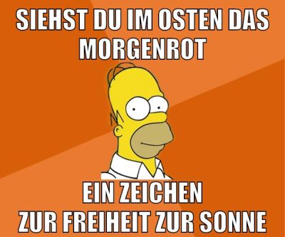 Siehst du im Osten das Morgenrot ein Zeichen zur Freiheit zur Sonne