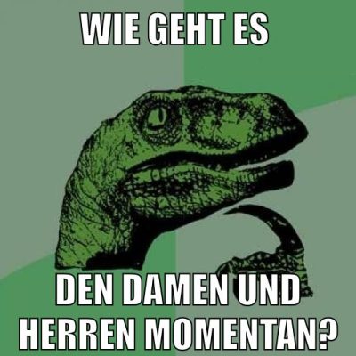 Wie geht es Den damen und herren momentan?