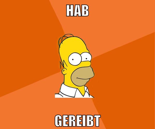 hab gereibt