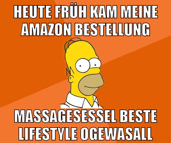 heute früh kam meine amazon bestellung massagesessel beste lifestyle ogewasall