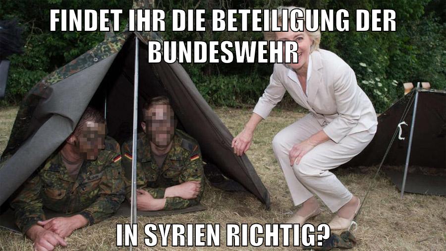 findet ihr die beteiligung der bundeswehr in syrien richtig?