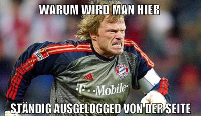 warum wird man hier ständig ausgelogged von der seite