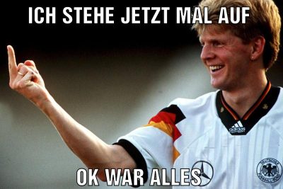 Ich stehe jetzt mal auf Ok war alles