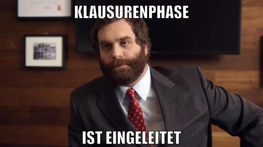 klausurenphase ist eingeleitet