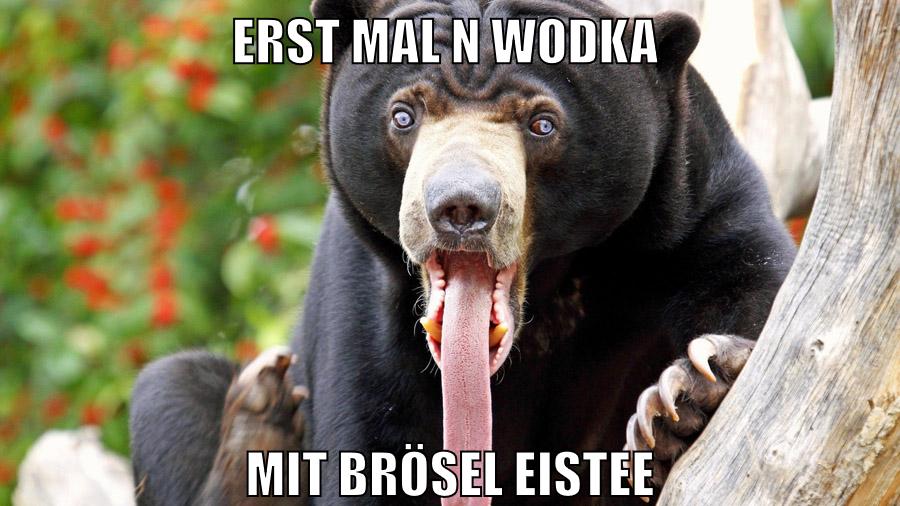 erst mal n wodka mit brösel eistee