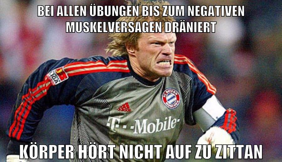 bei allen übungen bis zum negativen muskelversagen dräniert körper hört nicht auf zu zittan