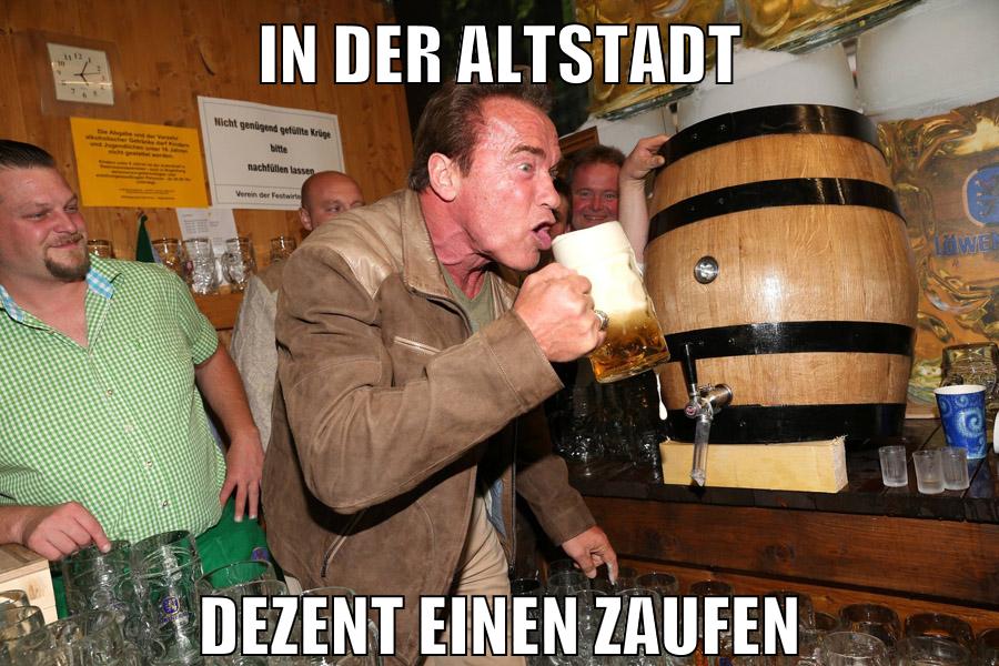 in der altstadt dezent einen zaufen