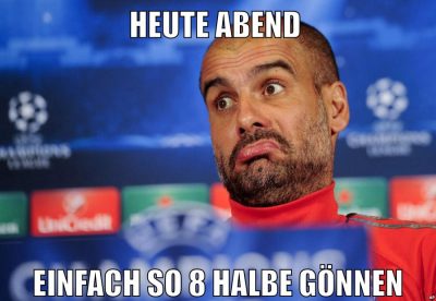 heute abend einfach so 8 halbe gönnen