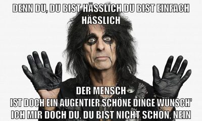 Denn du, du bist hässlich Du bist einfach hässlich Der Mensch ist doch ein Augentier Schöne Dinge wünsch' ich mir Doch du, du bist nicht schön, nein