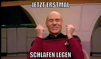 jetzt erstmal schlafen legen